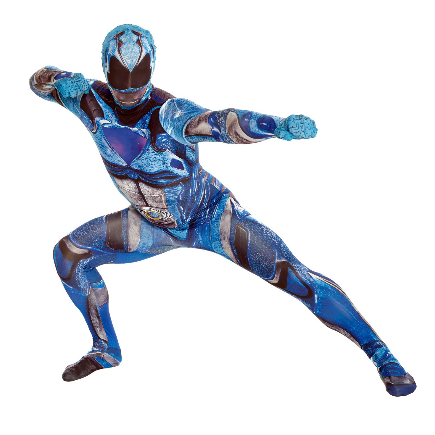 Morphsuits Blue Power Ranger Costume Adult, Mens Deluxe Power Ranger Costume