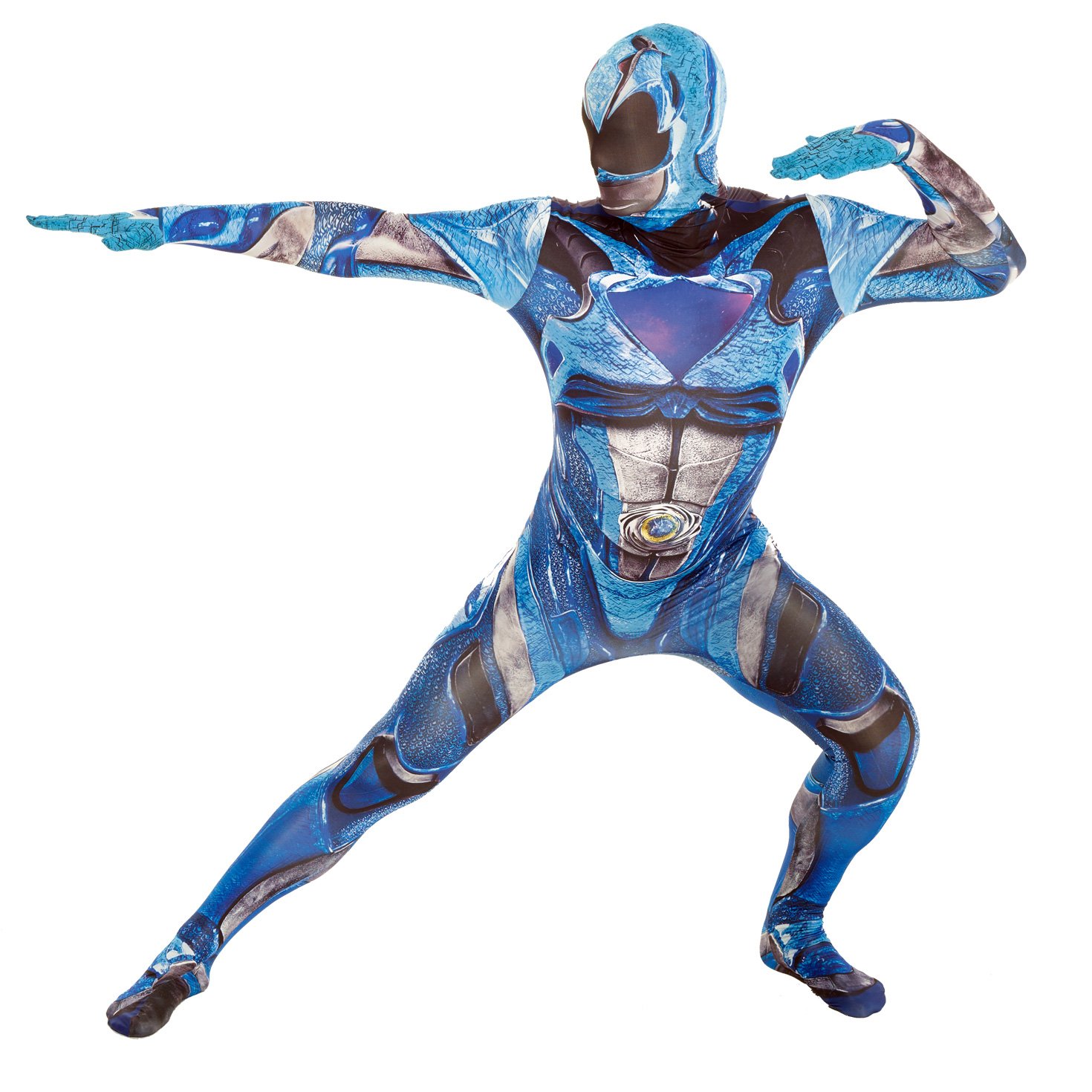 Morphsuits Blue Power Ranger Costume Adult, Mens Deluxe Power Ranger Costume - Image 2