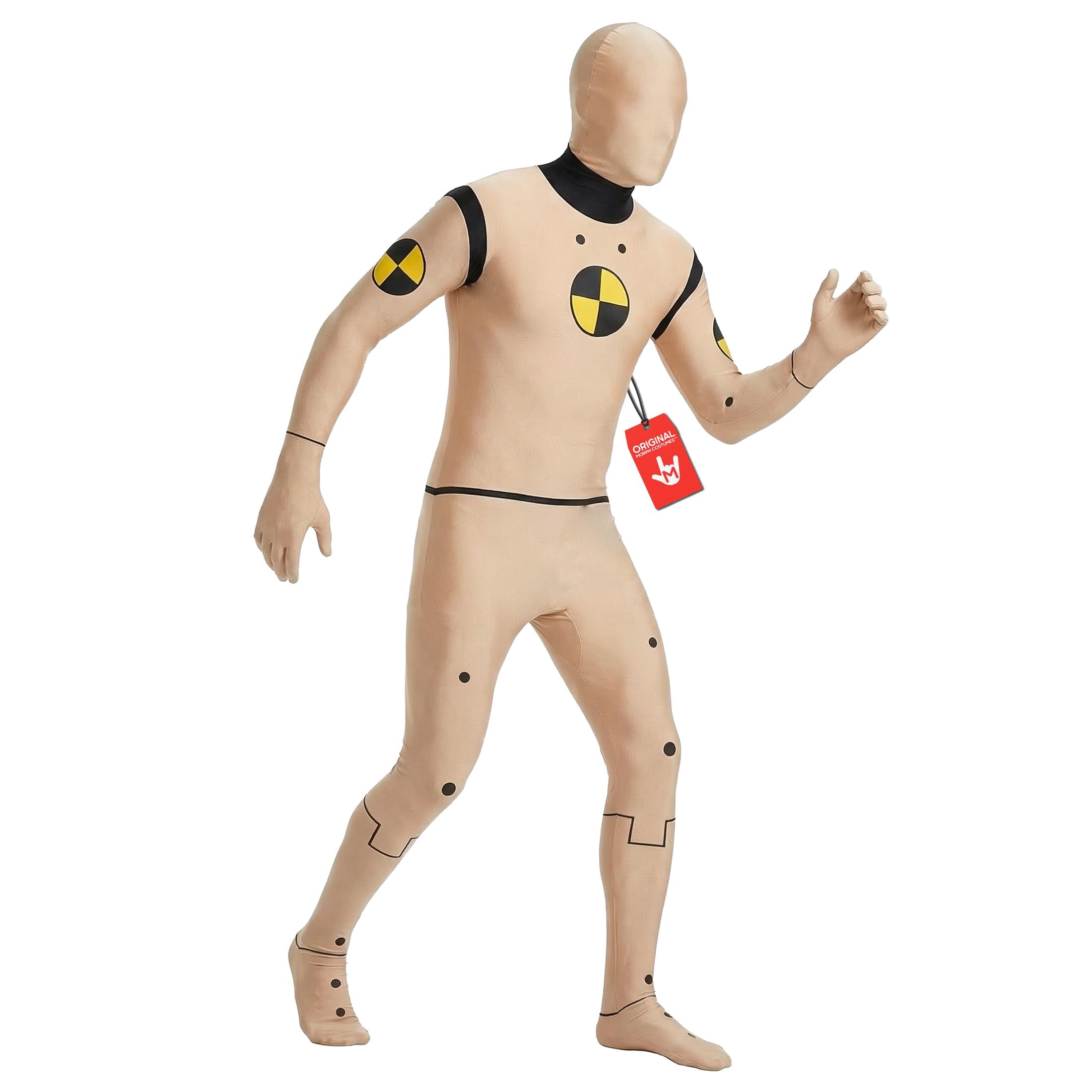 Morphsuits Crash Test Dummy Costume Adult, Crash Test Dummy Costume, Funny Costumes for Adults