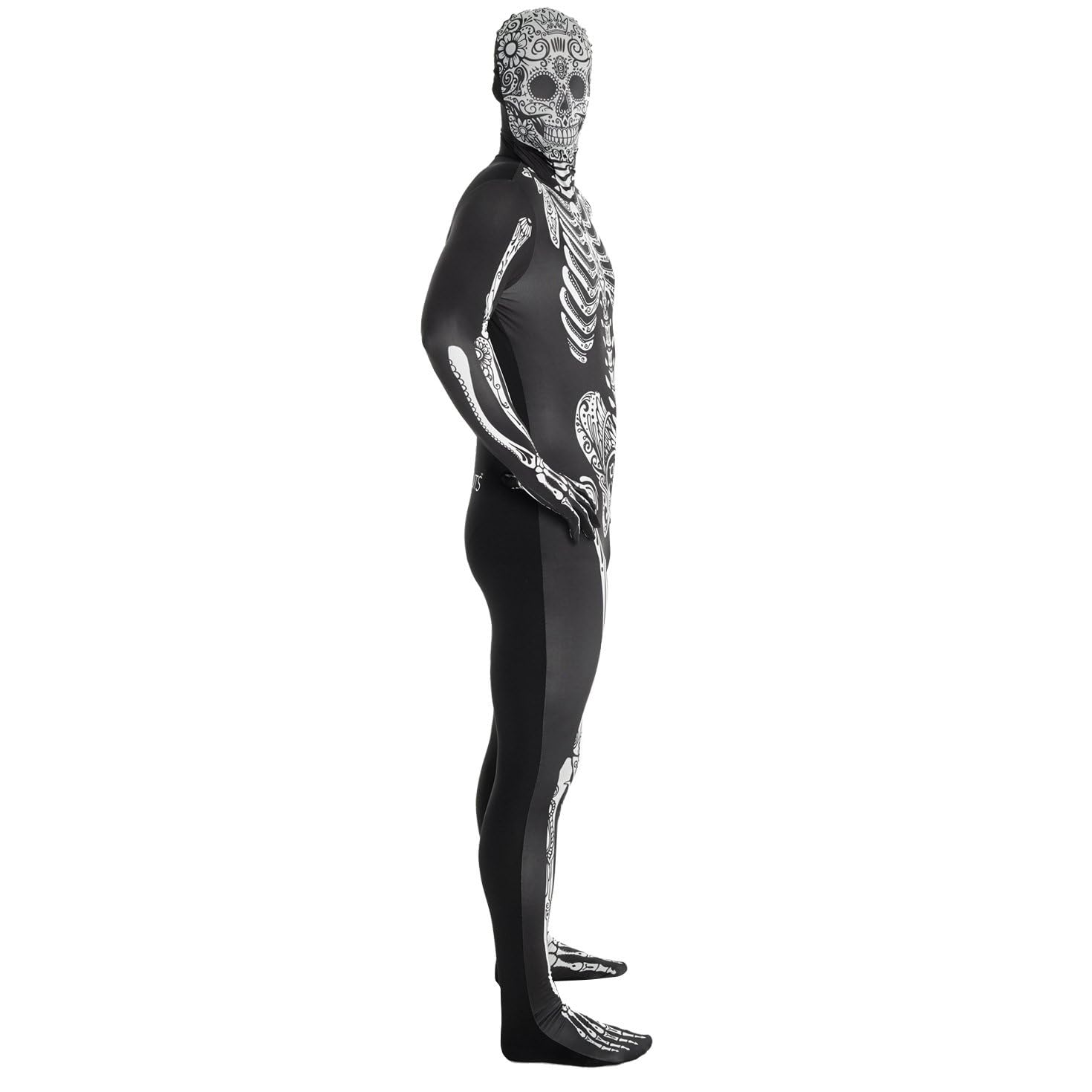 Morphsuits Day Of The Dead Skeleton Costume For Men, Adult Bodysuit, Halloween Skeleton Morph Suit - Image 4