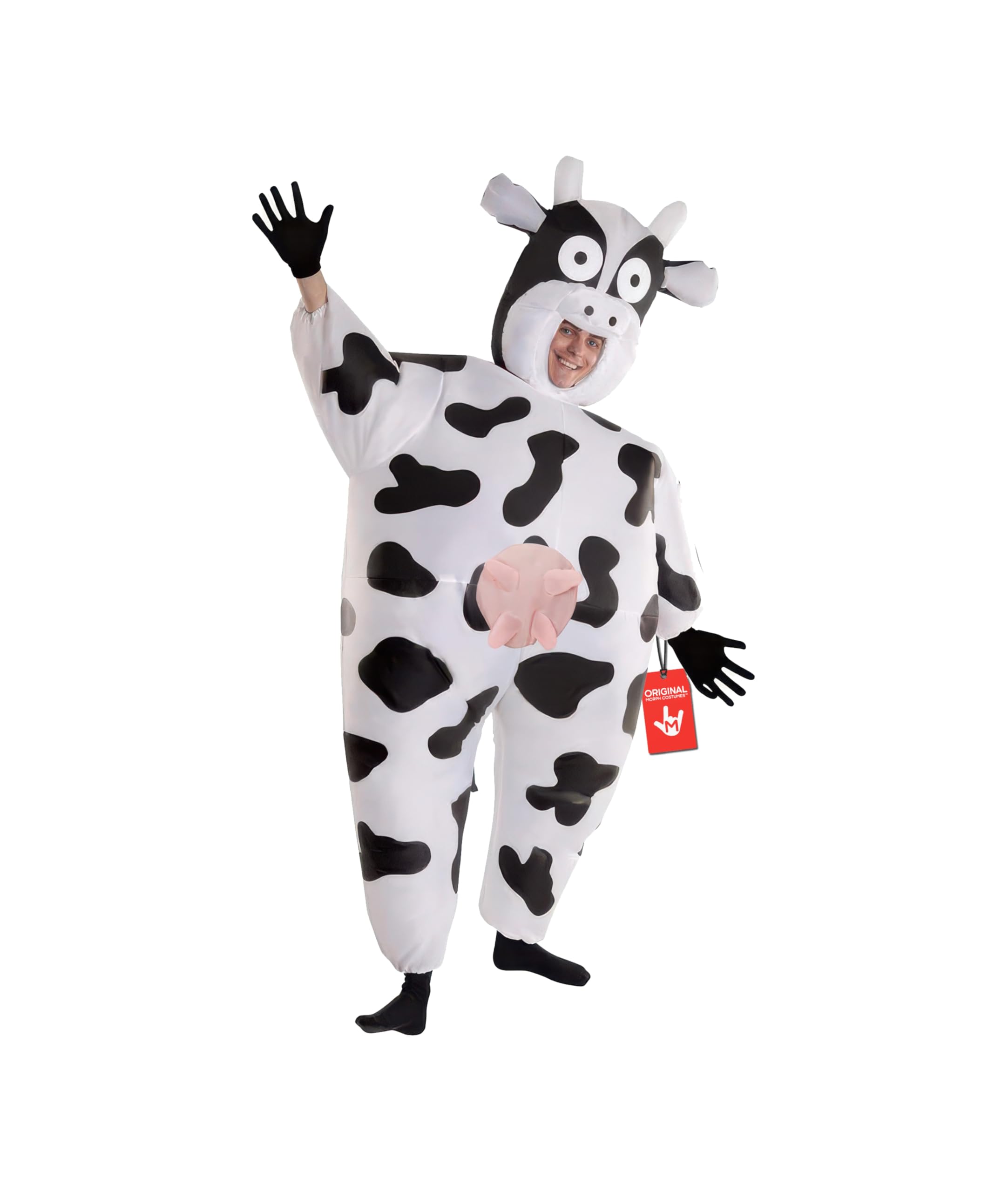 Morphsuits Inflatable Cow Costume Adult, Fun Inflatable Cow Outfit for Parties, Festivals, and Events