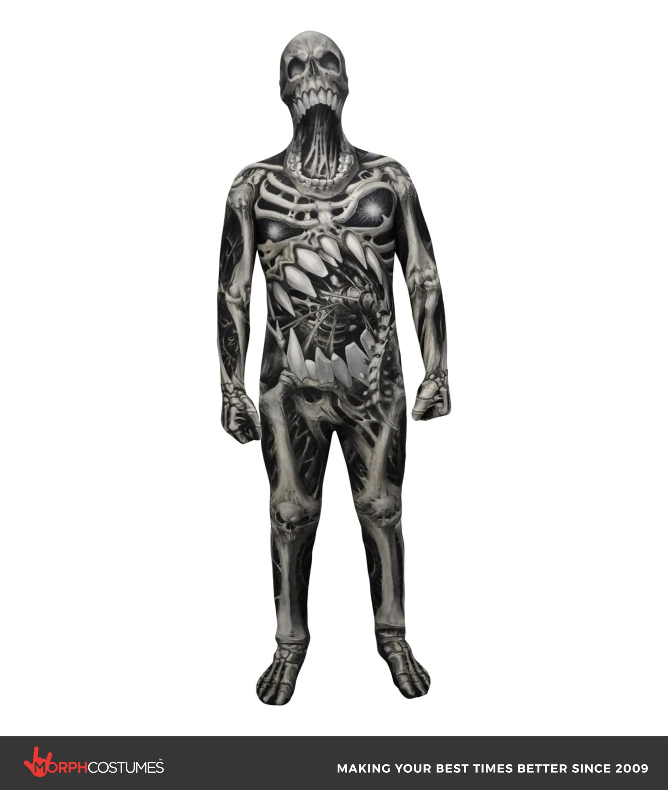 Morphsuits Kids Skull & Bones Monster Costume - Small 3'-3'5 / 6-8 Years - Image 3