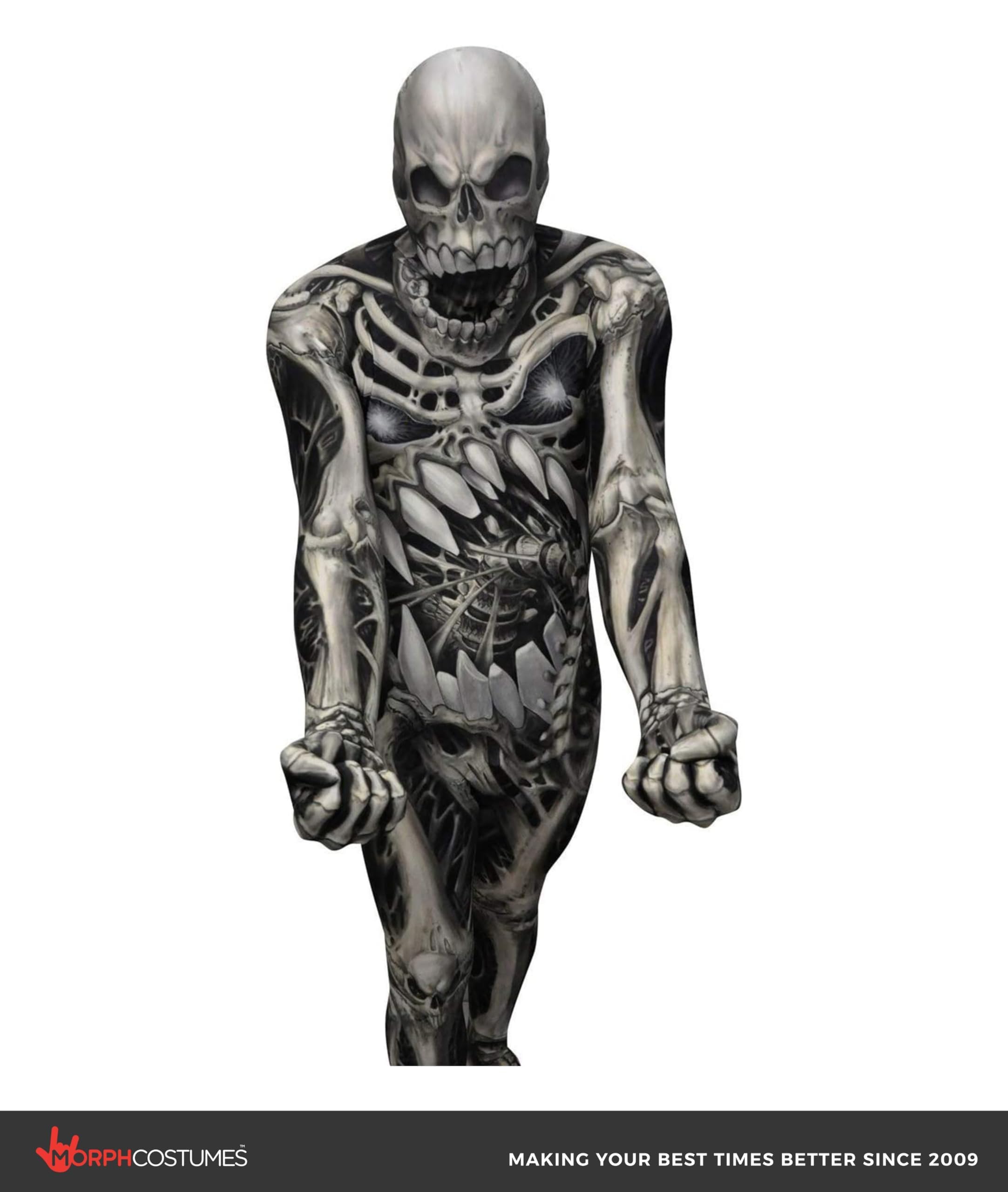 Morphsuits Kids Skull & Bones Monster Costume - Small 3'-3'5 / 6-8 Years - Image 4