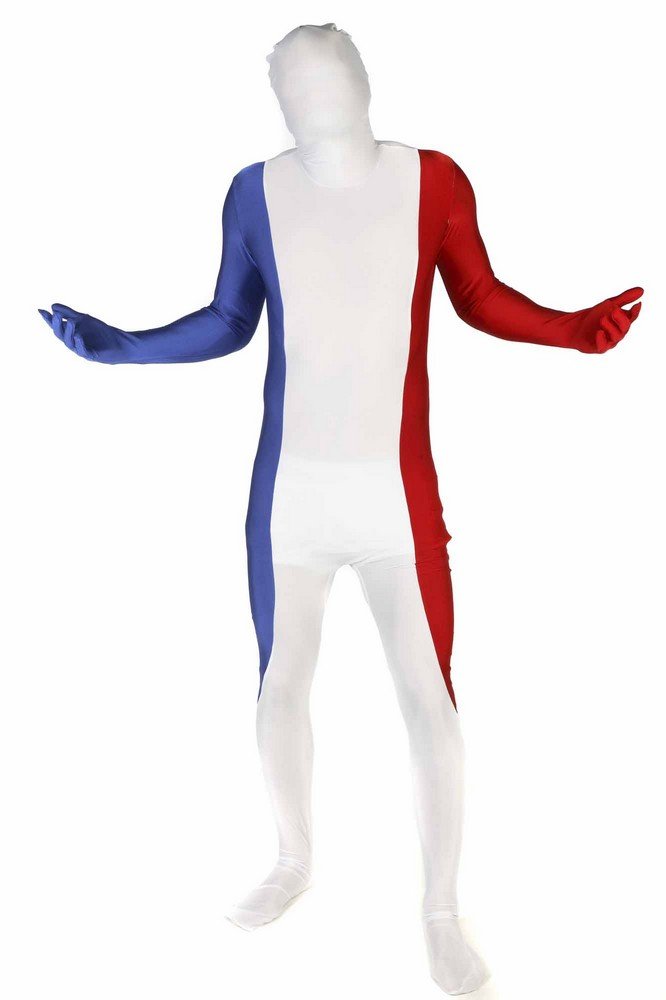 Morphsuits mens France Original Flag Morphsuit Fancy Dress Costume