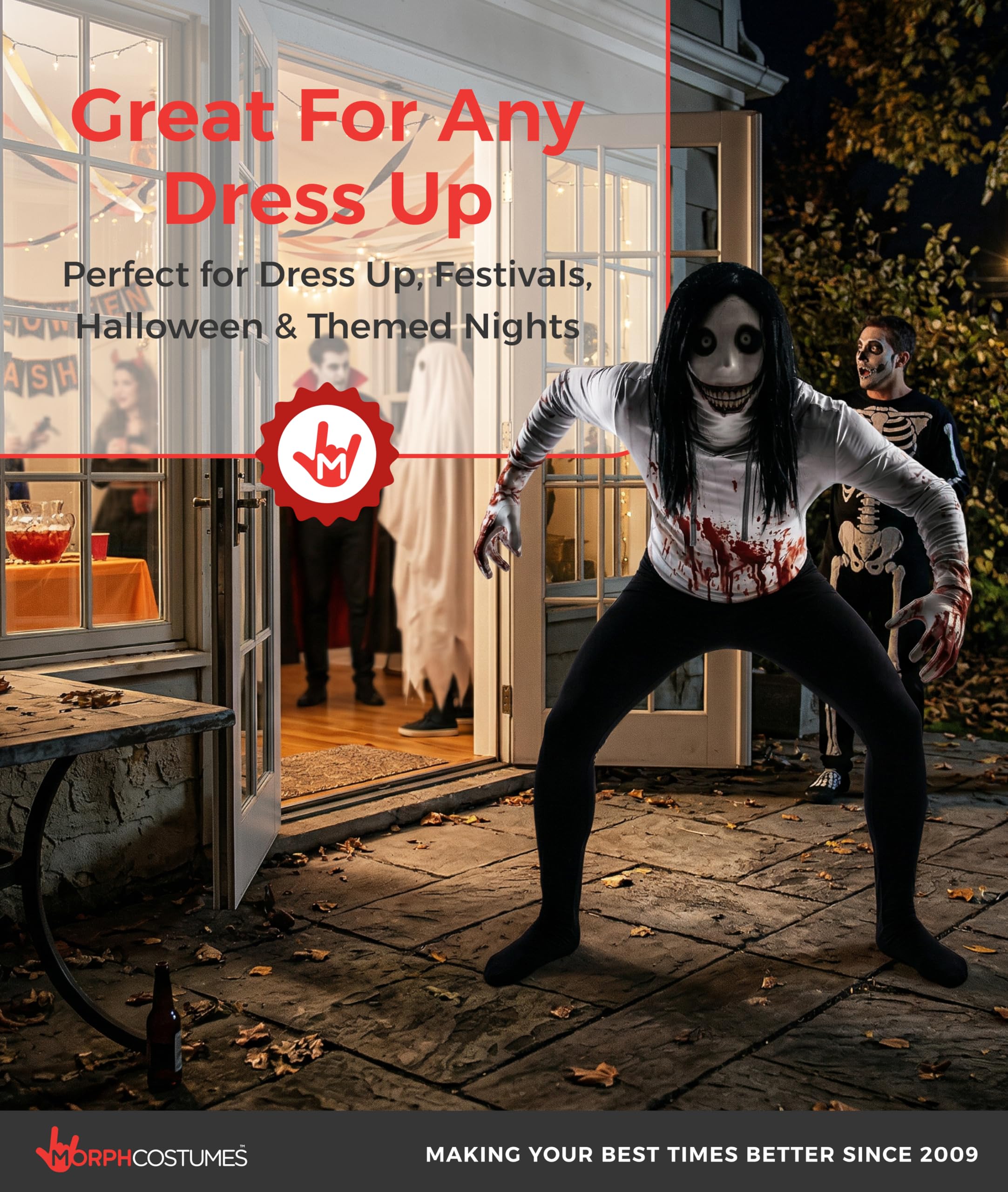 Morphsuits mens Mens Jeff the Killer Costume - Image 6