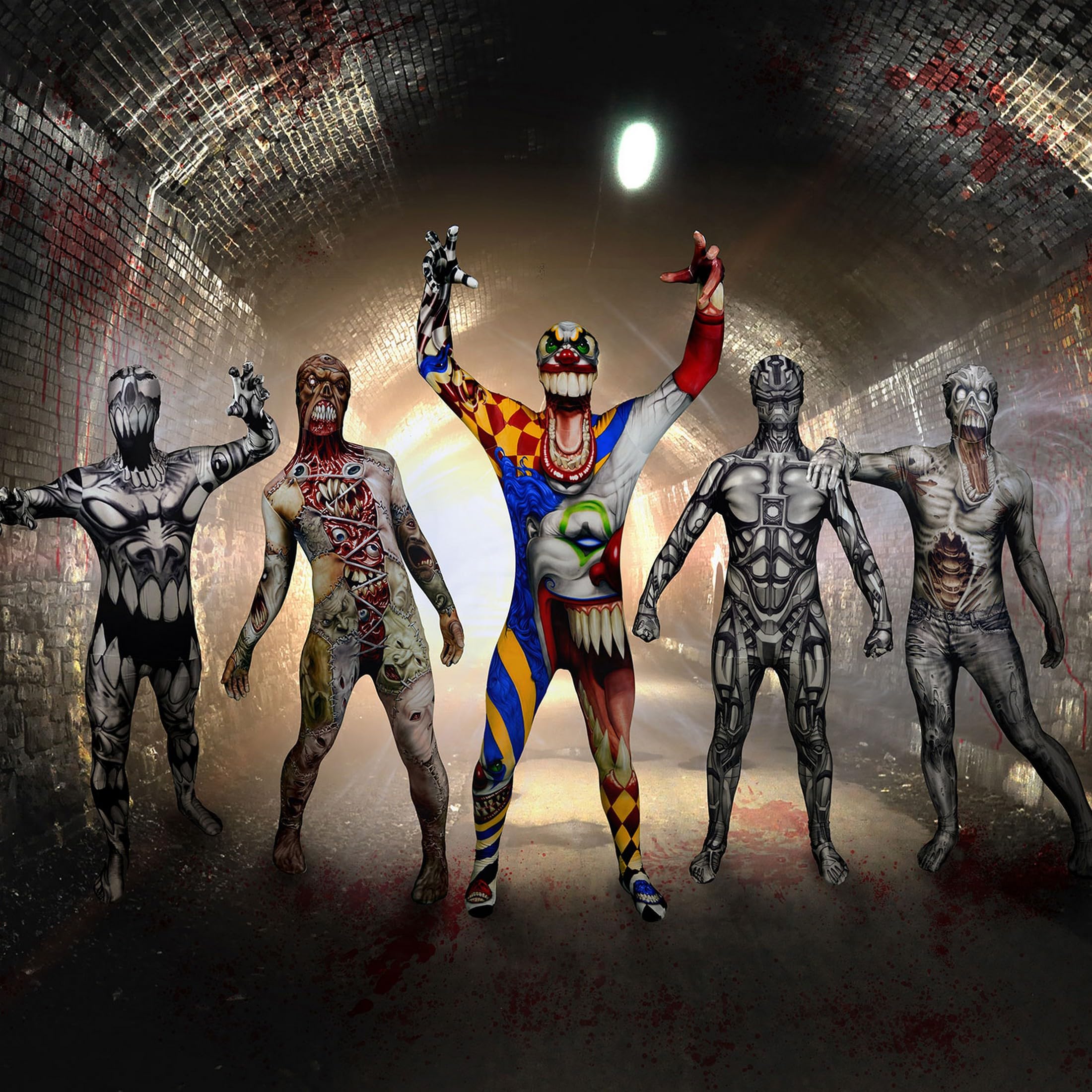 Morphsuits mens Monster Scary Clown Skinsuit - Image 5