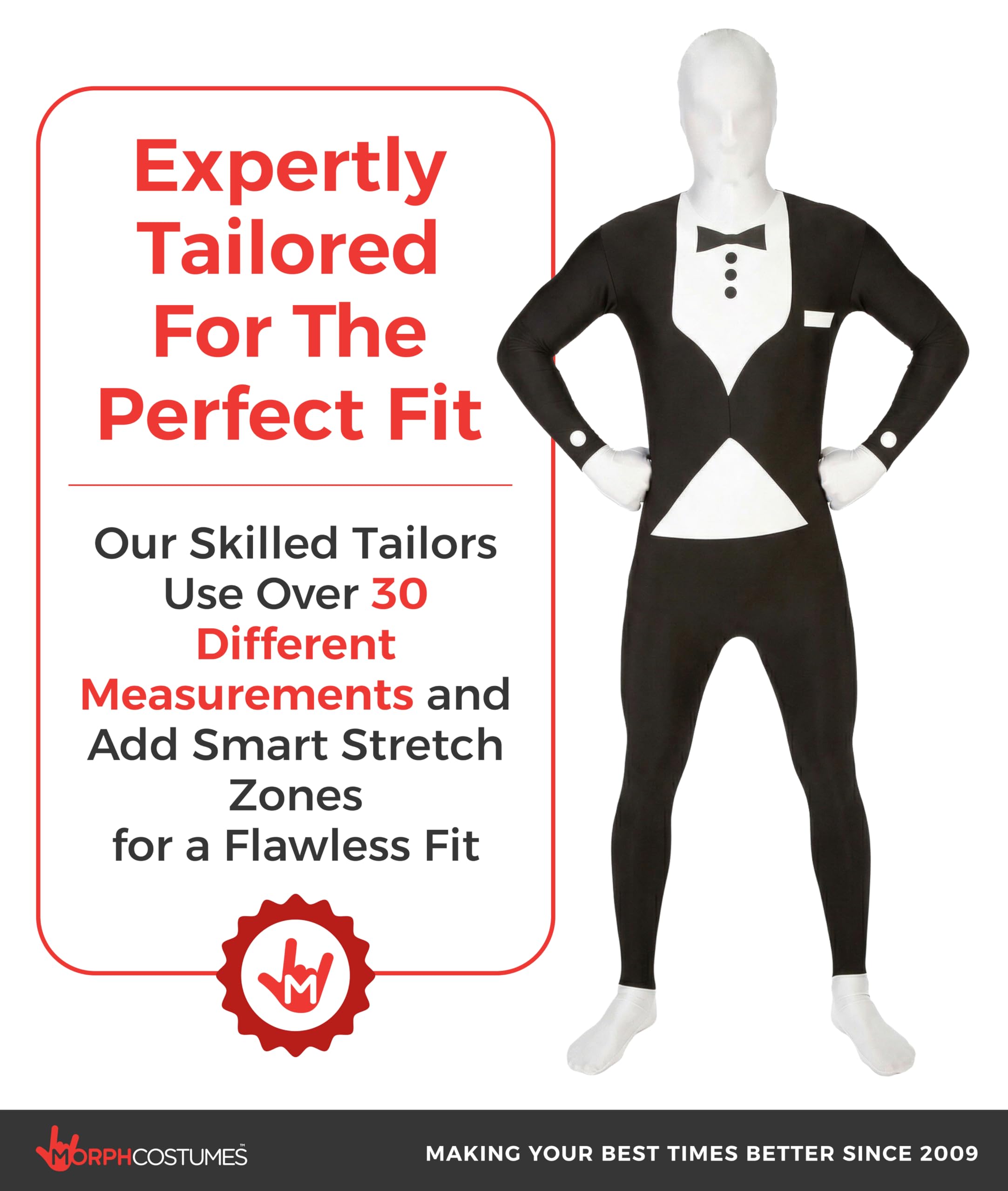 Morphsuits mens Morphsuit Premium Tuxedo - Image 3