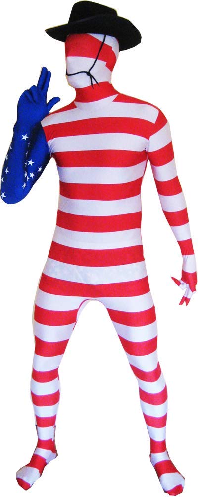 Morphsuits mens Usa Original Flag Morphsuit Fancy Dress Costume
