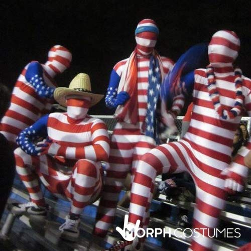 Morphsuits mens Usa Original Flag Morphsuit Fancy Dress Costume - Image 3