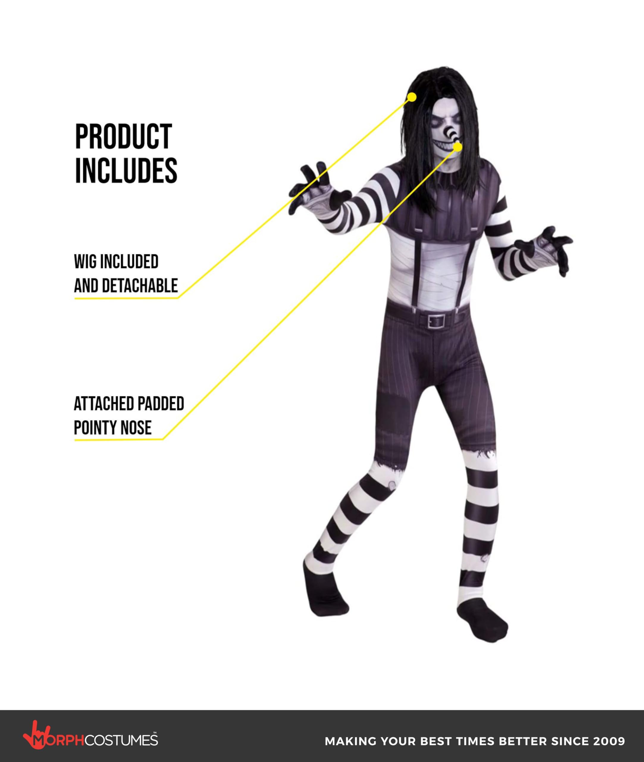 Morphsuits Morph Laughing Jack Kids Halloween, Jack Morph Suits Kids, Kids Body Suit Costume Kids, Kids Skin Suit Costume - Image 2