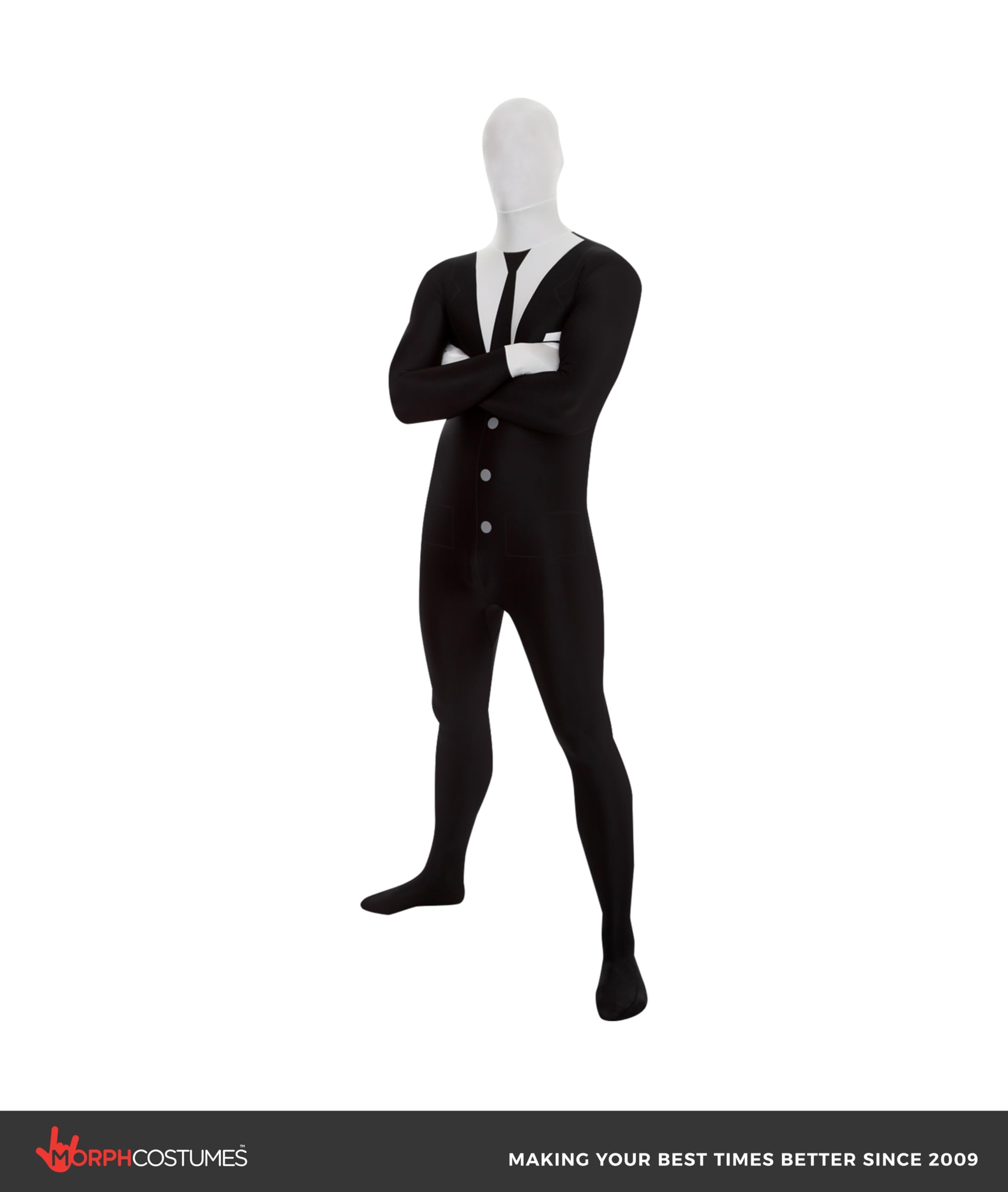 Morphsuits Morph Slenderman Costume Adult, Slenderman Costume Adult Men, Scary Morph Suit, Tuxedo Adults - Image 2