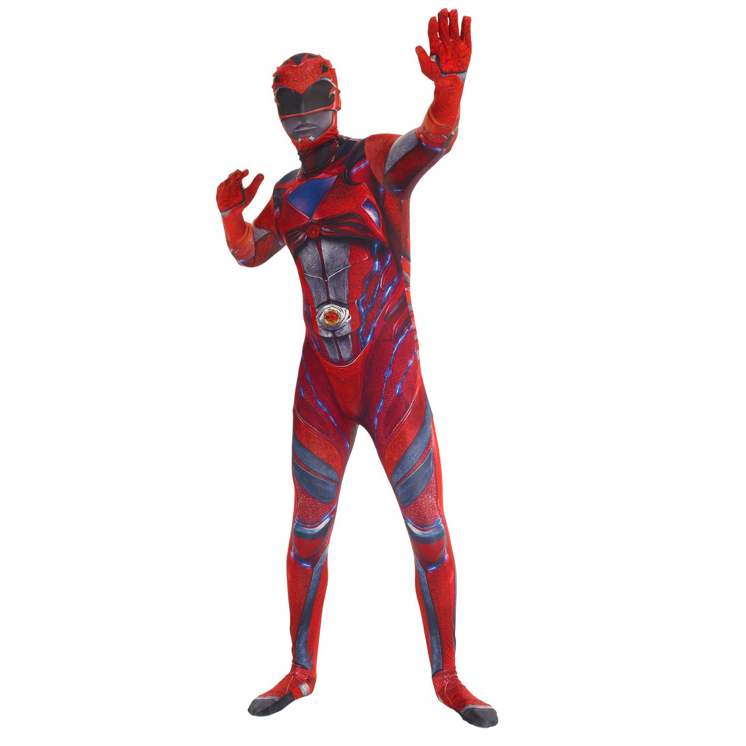 Morphsuits Official Red Deluxe Movie Power Ranger Morphsuit Fancy Dress Costume - size Large 5'3 - 5'9 (159cm - 175cm) - Image 4