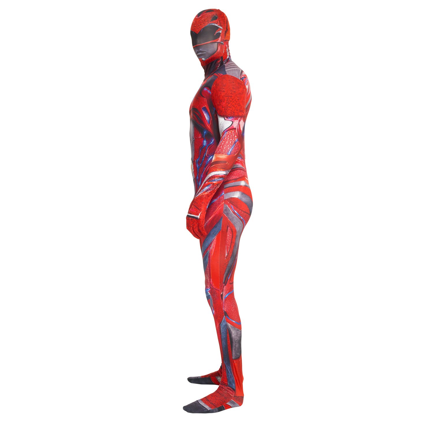 Morphsuits Official Red Deluxe Movie Power Ranger Morphsuit Fancy Dress Costume - size Large 5'3 - 5'9 (159cm - 175cm) - Image 5