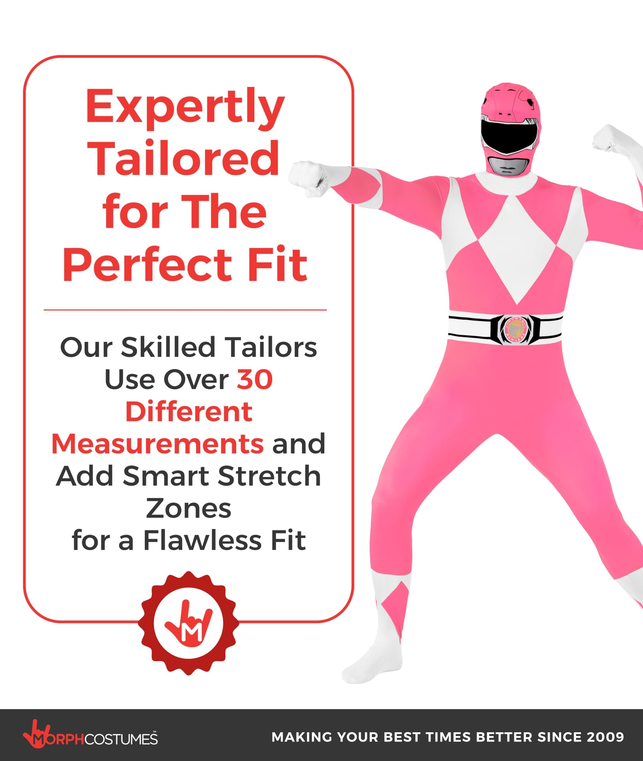 Morphsuits Pink Power Ranger Costume Adult Men, Power Ranger Costume Adult, Funny Costumes for Adults - Image 3