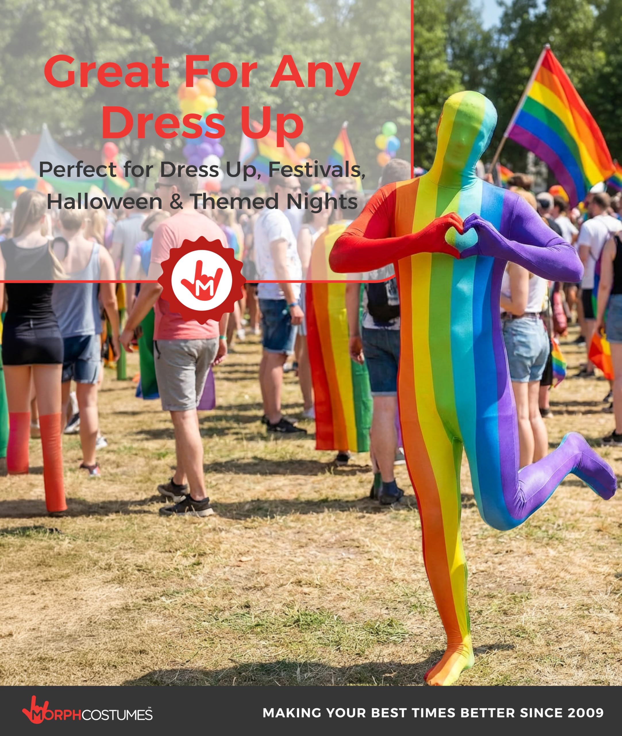 Morphsuits Rainbow Adult Costume, Rainbow Halloween Costume Adult, Zentai Rainbow Suit, Pride Outfit Morph Suits Adults - Image 6