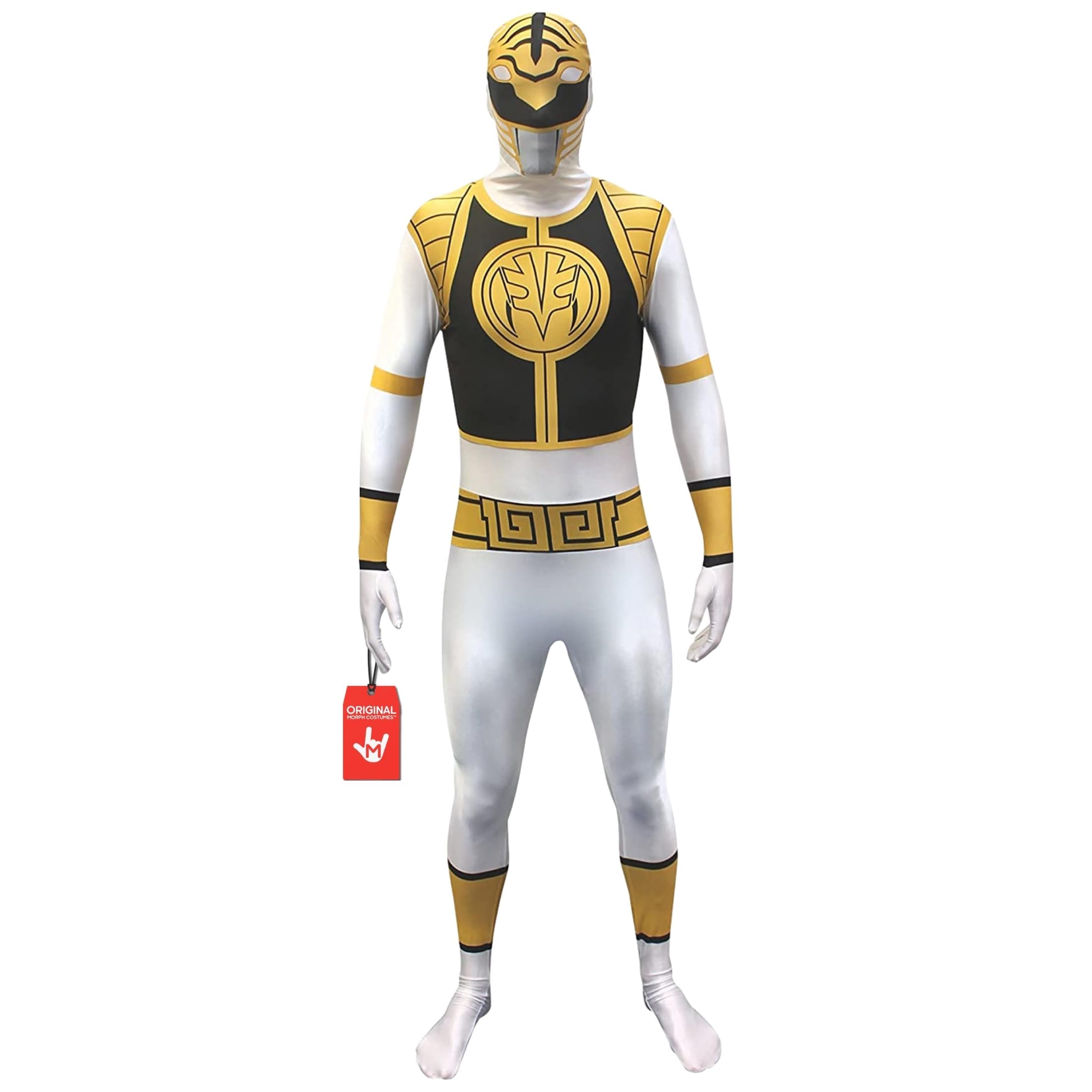 Morphsuits White Power Ranger Costume Adult Men, Power Ranger Costume Adult, Funny Costumes for Adults