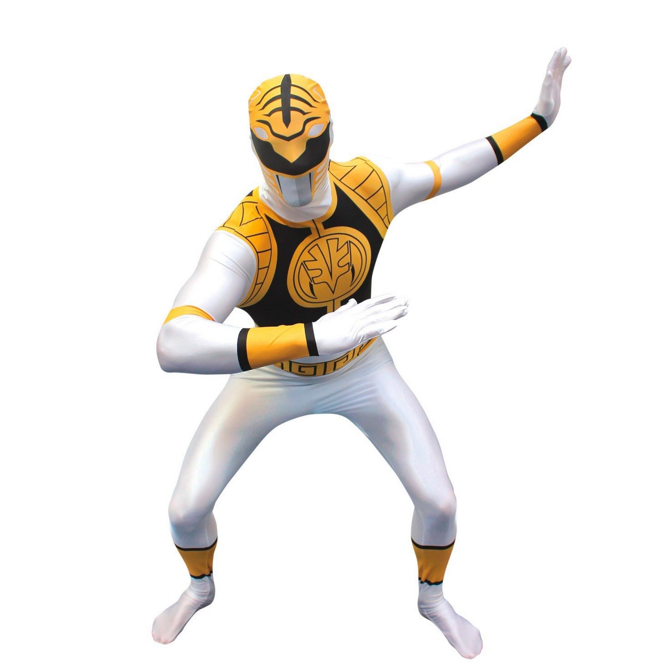 Morphsuits White Power Ranger Costume Adult Men, Power Ranger Costume Adult, Funny Costumes for Adults - Image 5