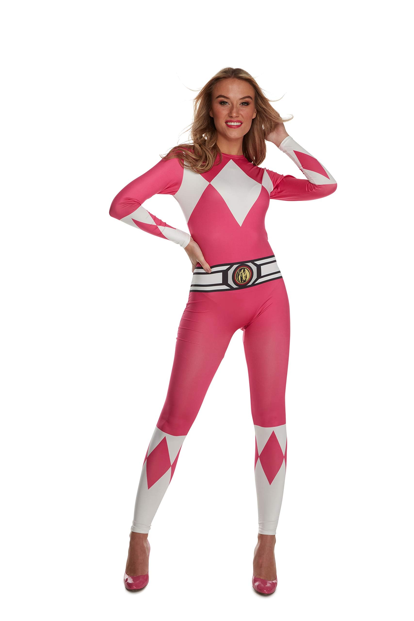 Morphsuits Womens Pink Power Ranger Costume, Pink Ranger Costume Women, Superhero Outfit for Womens - Image 3