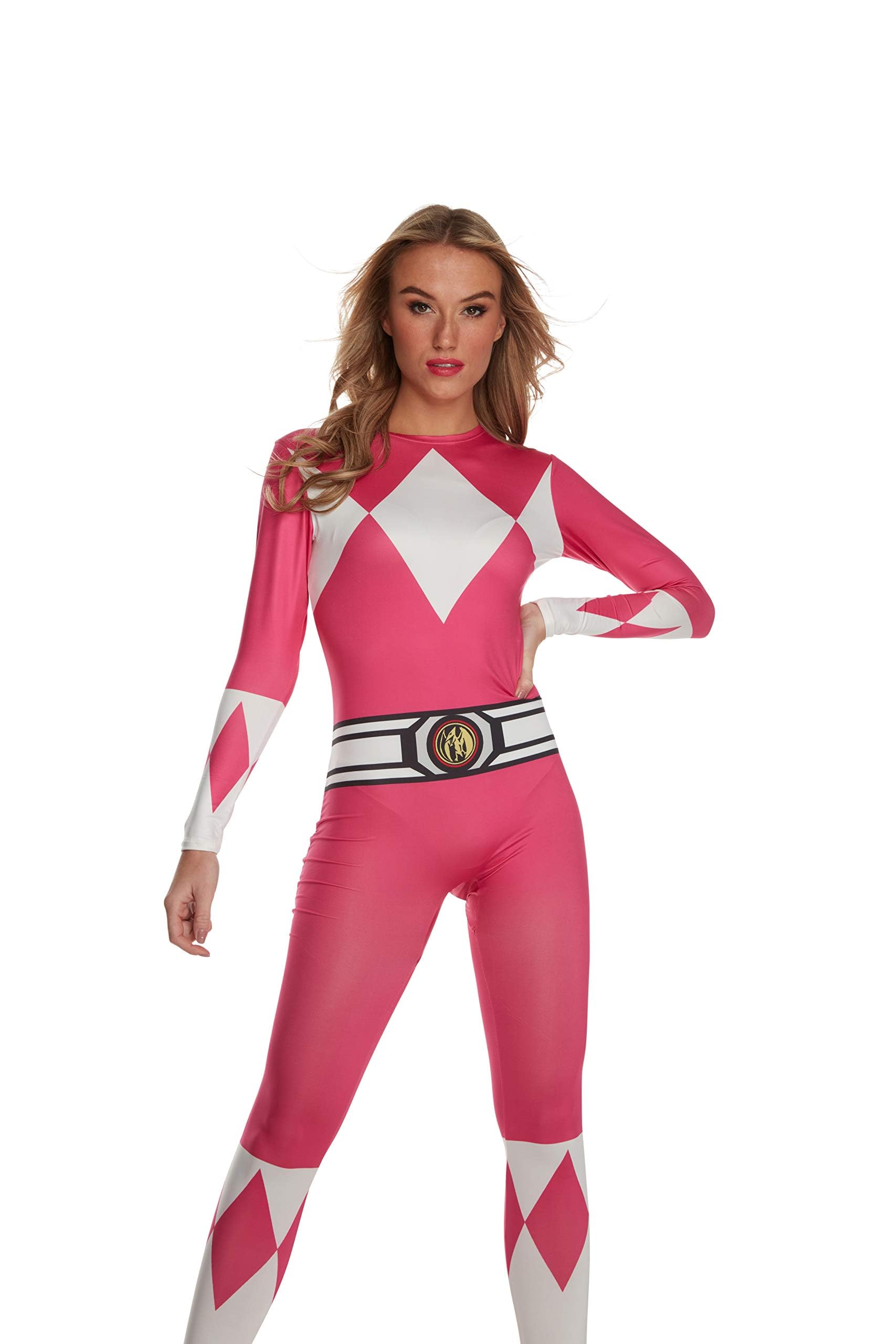 Morphsuits Womens Pink Power Ranger Costume, Pink Ranger Costume Women, Superhero Outfit for Womens - Image 4