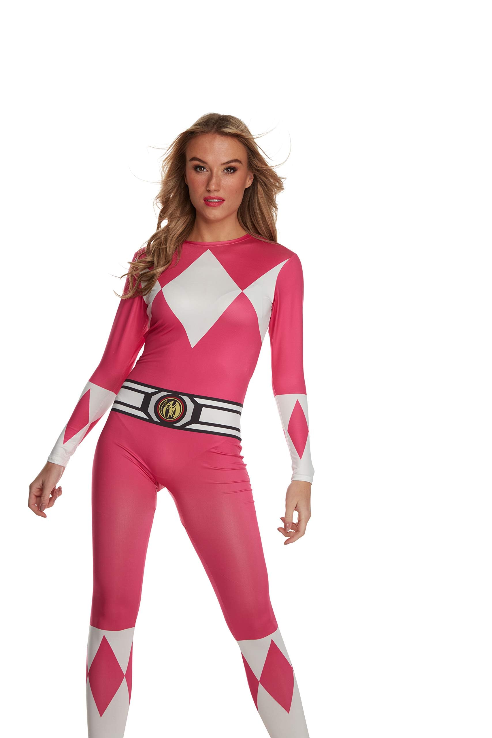Morphsuits Womens Pink Power Ranger Costume, Pink Ranger Costume Women, Superhero Outfit for Womens - Image 5