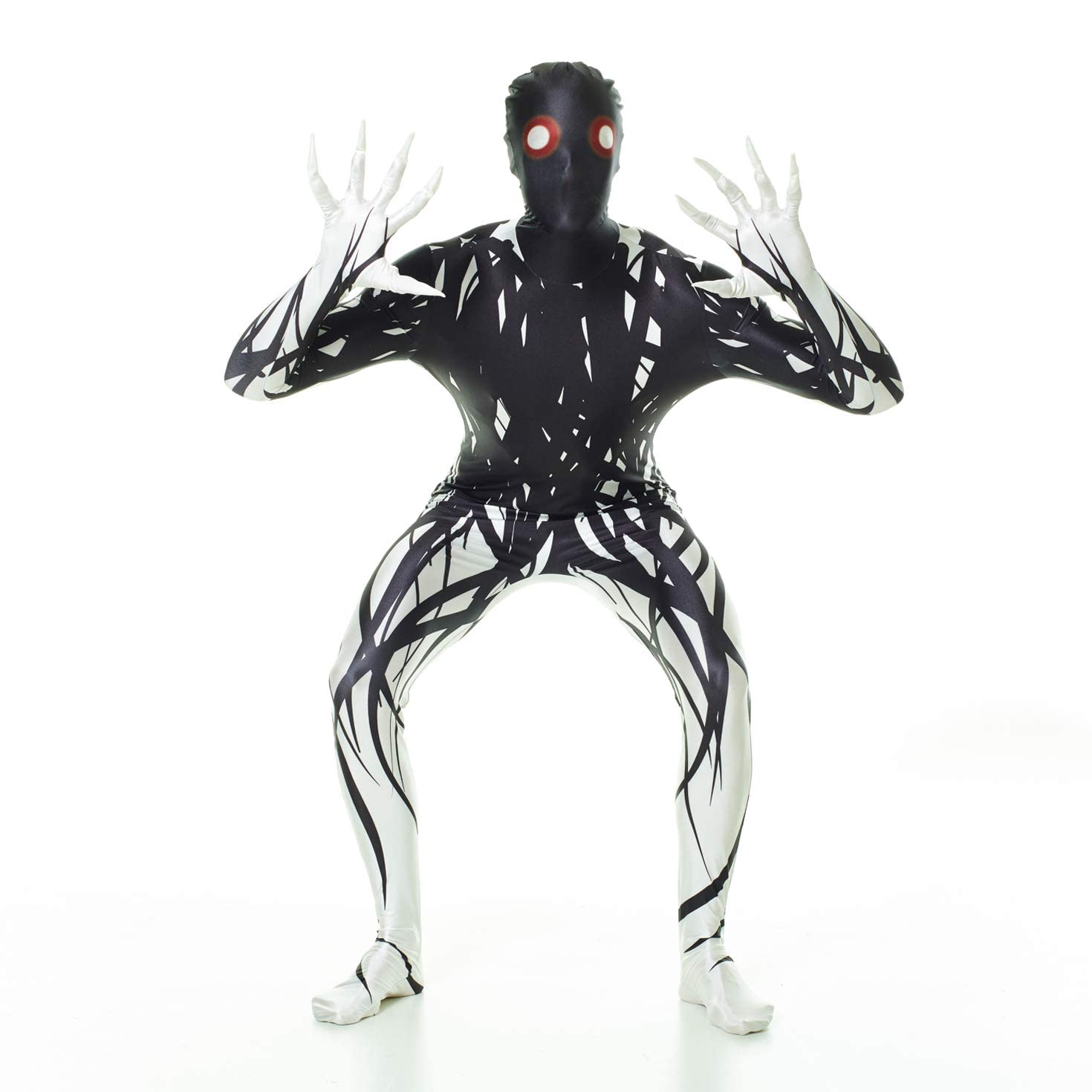 Morphsuits Zalgo Costume Adults, Skinwalker Costume Scary Morph Suits Adults, Zalgo Skin Suit, Shadow Demon Costume Adult - Image 6