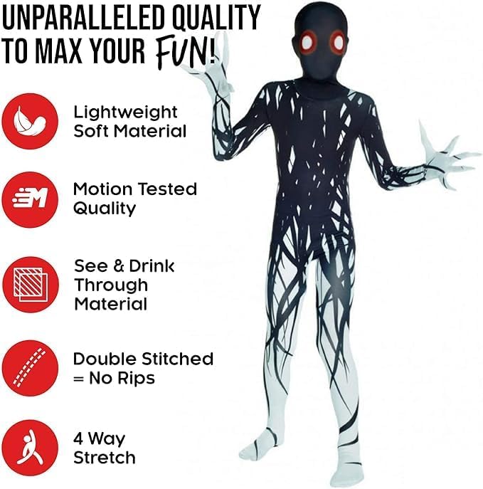 Morphsuits Zalgo Costume Kids, Demon Alien Costume, Kids Monster Costumes, Scary Costumes for Boys - Image 2