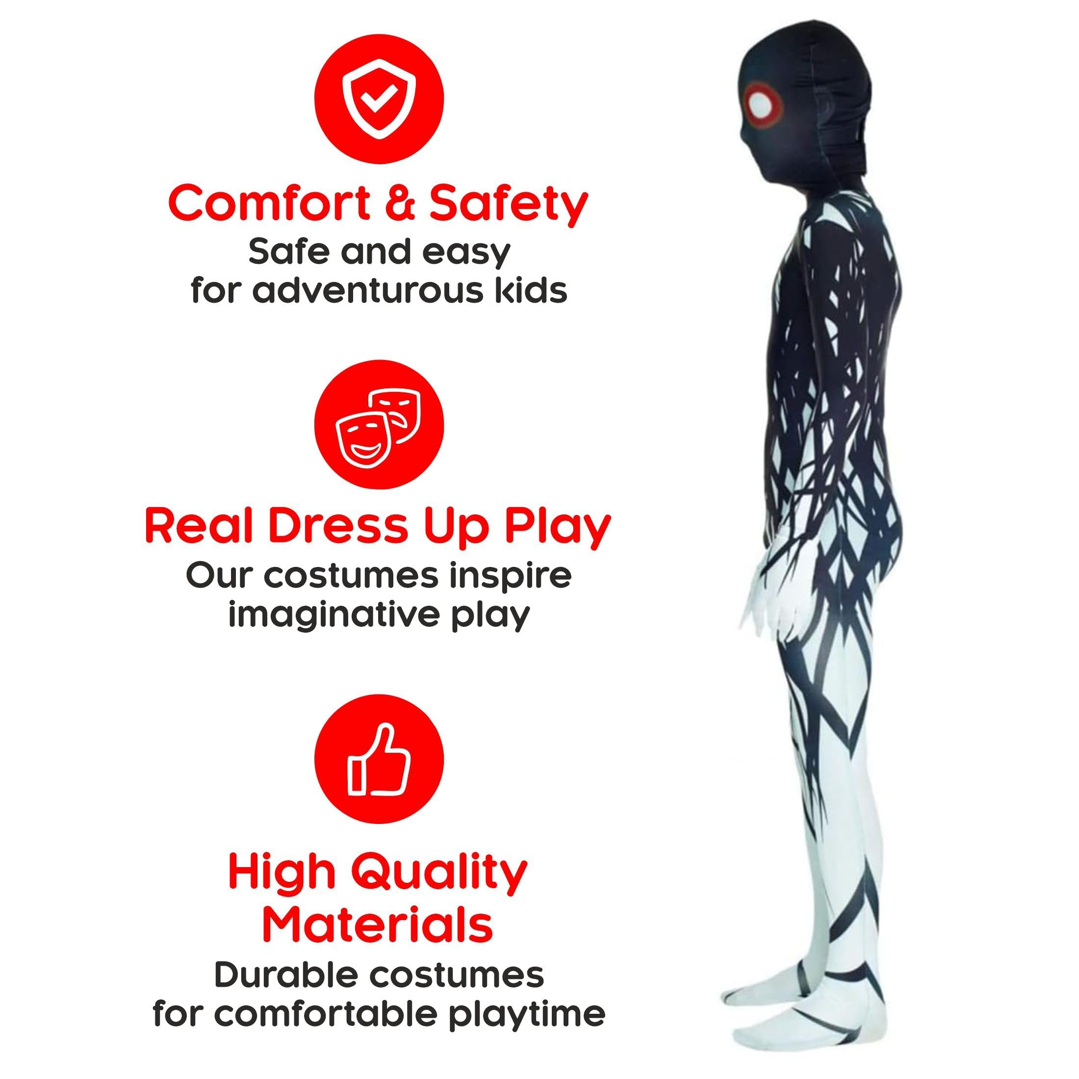Morphsuits Zalgo Costume Kids, Demon Alien Costume, Kids Monster Costumes, Scary Costumes for Boys - Image 3