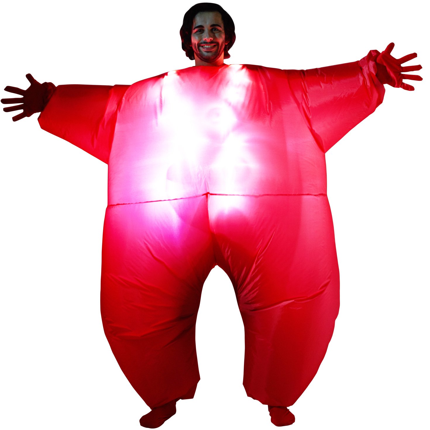 Red Light-Up Inflatable Megamorph Blow up Costume - One Size fits Most - Image 2