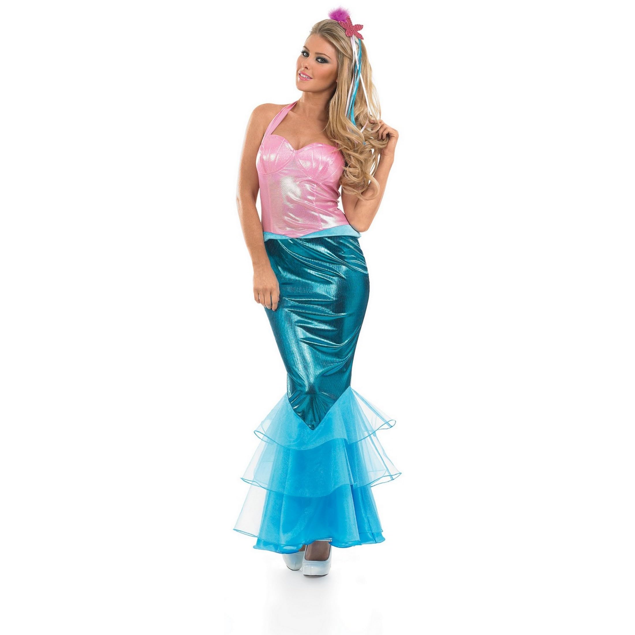 Womens Mermaid Costume Adults Magical Fish Princess Dress - Image 7