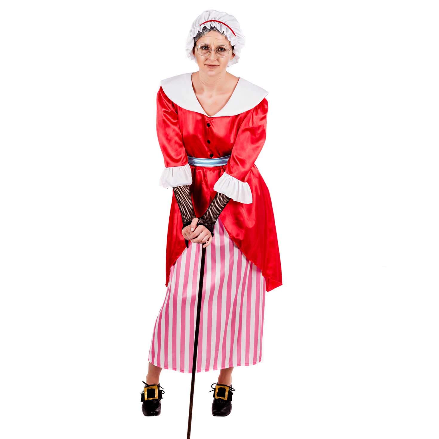 Womens Old Fairytale Grandmother Costume Adults Mother Hubbard Outfit - Image 2